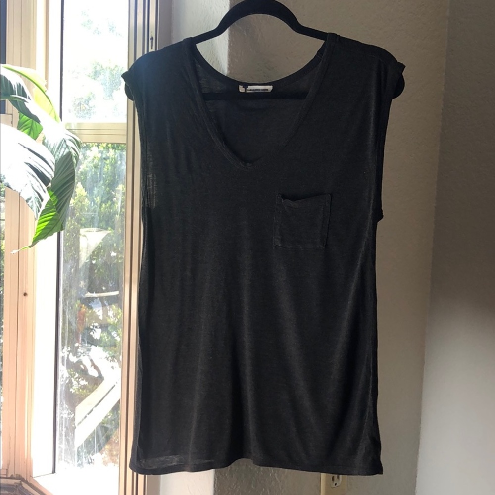 Capped t-shirt from Alexander Wang, dark grey